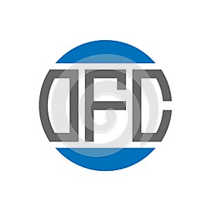 OFC letter logo design on white background. OFC creative initials circle logo concept. OFC letter design