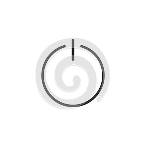 On Off button outline icon