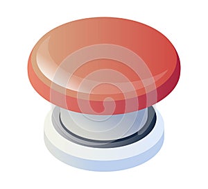 On and off button, red knob for operating system