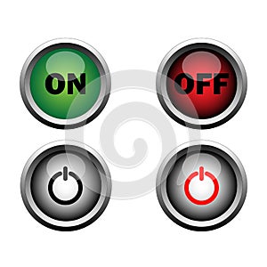 on and off buttons icon