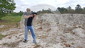 Off Duty Officer Practicing His Shooting Skills