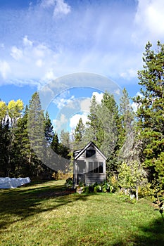 Off grid tiny house in the mountains