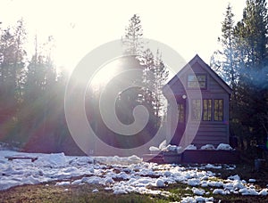 Off grid tiny house in the mountains