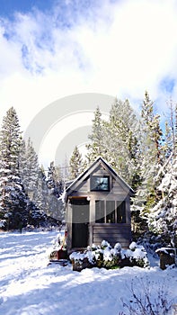 Off grid tiny house in the mountains