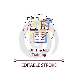Off-the-job training concept icon