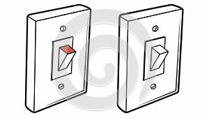 On Off Light Switch Vector for Home Automation Energy Use, vector design Generative AI