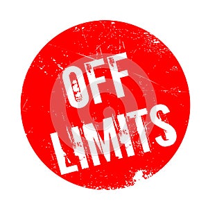 Off Limits rubber stamp