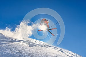 Off-piste ski jumping