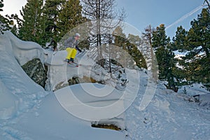 Off-piste skiing in Verbier, Switzerland