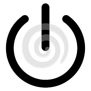On off power button vector icon. Switch on switch off icon. Press start button sign. Power on or turn. Circle symbol for app, web.