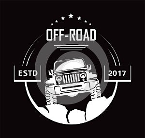 Off-road 4x4 extreme car club logo templates. Vector symbol