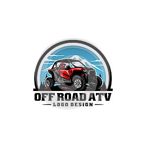 off road adventure atv - utv - buggy isolated vector