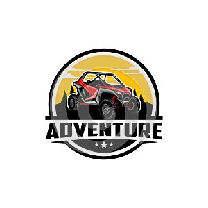 off road adventure atv - utv - buggy isolated vector