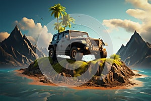 Off road adventure a capable jeep conquers diverse and rugged landscapes