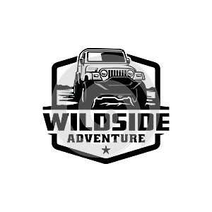 off road adventure SUV car illustration isolated vector