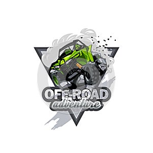 Off-Road ATV Buggy Logo, Extreme adventure.