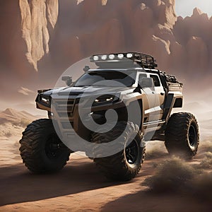 An off-road beast, the Thunderhawk is a massive 8-wheeled all-terrain vehicle