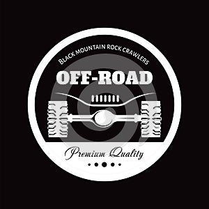 Off-road car adventure club vector icon