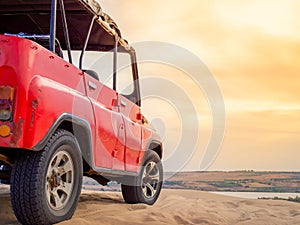 Off Road Car on Desert