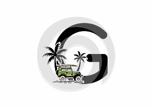 Off road car with G initial letter