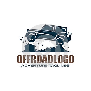 Off-road car logo, safari suv, expedition offroader