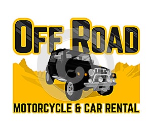 Off road car rental banner
