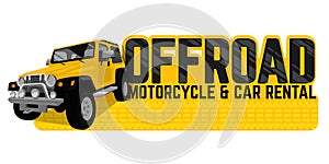 Off road car rental banner