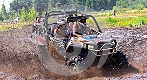 Off-road racing on ATV