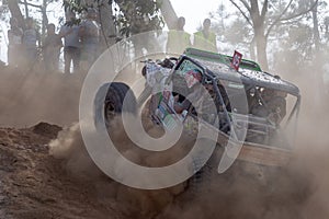 Off-road racing car covered with mud during National All Terrain Championship Portugal 2017