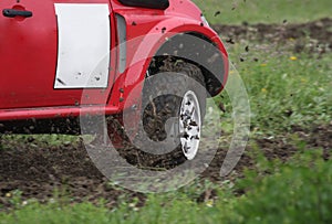 Off road rally puncture