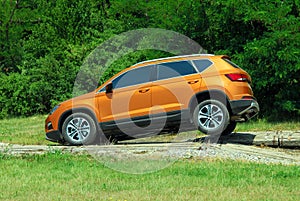Off-road SUV on the test site