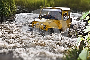 Off road truck in trial competition