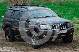 Off Road vehicle in the action in dirt