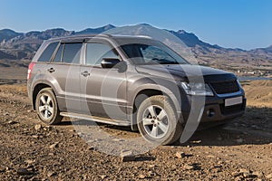 off-road vehicle on a dirt road