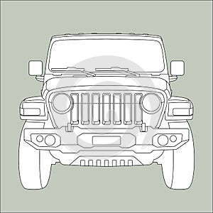 Off-road vehicle jeep vector illustration