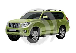 Off-road vehicle in studio