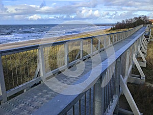 Off season at the Baltic Sea in Poland, Darlowo