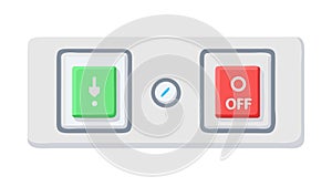 On Off Switch Button Icon Vector for Power Control, vector design Generative AI