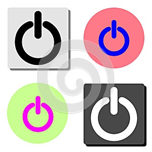On Off switch. flat vector icon