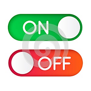 On off switch icon isolated on white background