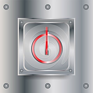 Off switch metallic button