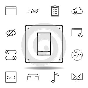 off on switch outline icon. Detailed set of unigrid multimedia illustrations icons. Can be used for web, logo, mobile app, UI, UX