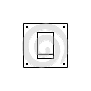 Off on switch outline icon. Signs and symbols can be used for web, logo, mobile app, UI, UX