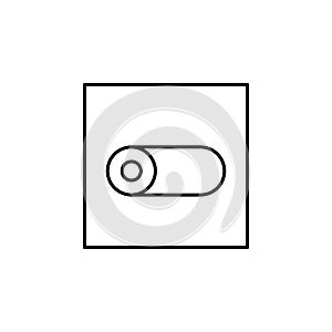 Off on switch outline icon. Signs and symbols can be used for web, logo, mobile app, UI, UX