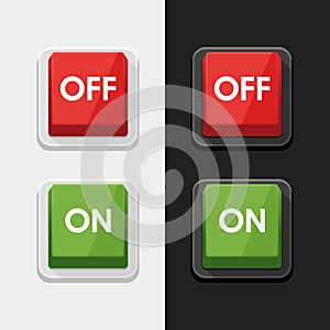 On - Off Switch Power Button Symbol Icon Vector Design Illustration