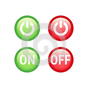 On and off switch vector button