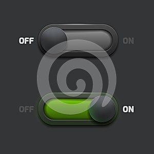 ON-OFF switch web buttons