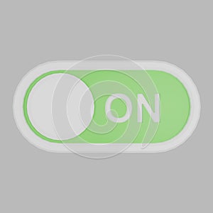 On and Off toggle switch buttons. Material design switch buttons. Vector illustration.