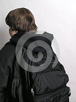 Off to School with bookbag