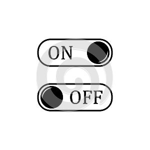On and off toggle switch button vector image